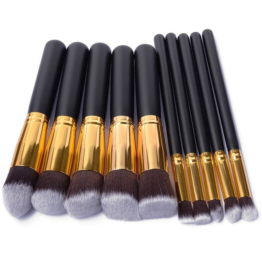 Set de 10 pinceaux de maquillage professionnel
