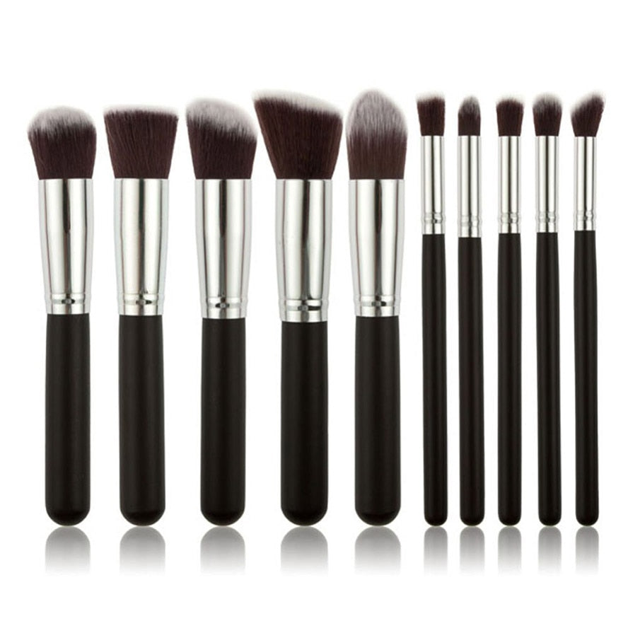 Set de 10 pinceaux de maquillage professionnel