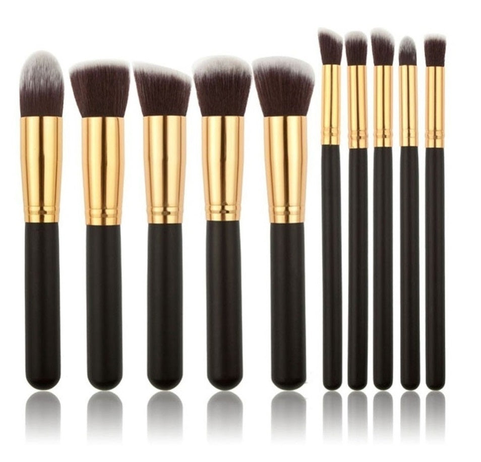 Set de 10 pinceaux de maquillage professionnel