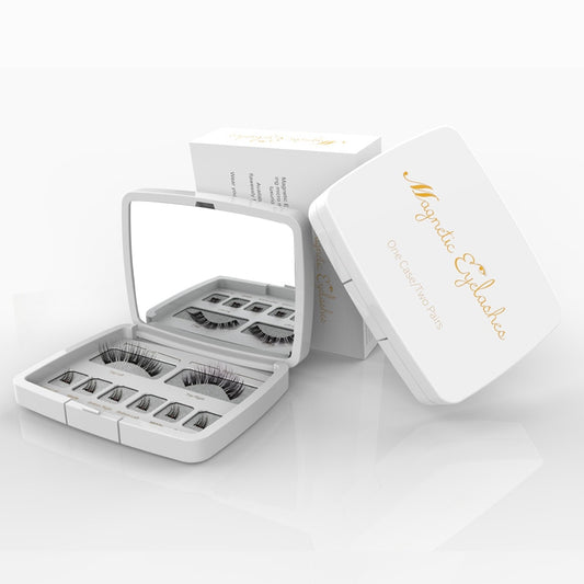 Genailish 8pcs 3D Magnetic Eyelashes Mink Lash Full Strip Lashes False Eyelash With Tweezers Double Magnet Fake Lash  SCT-W-602