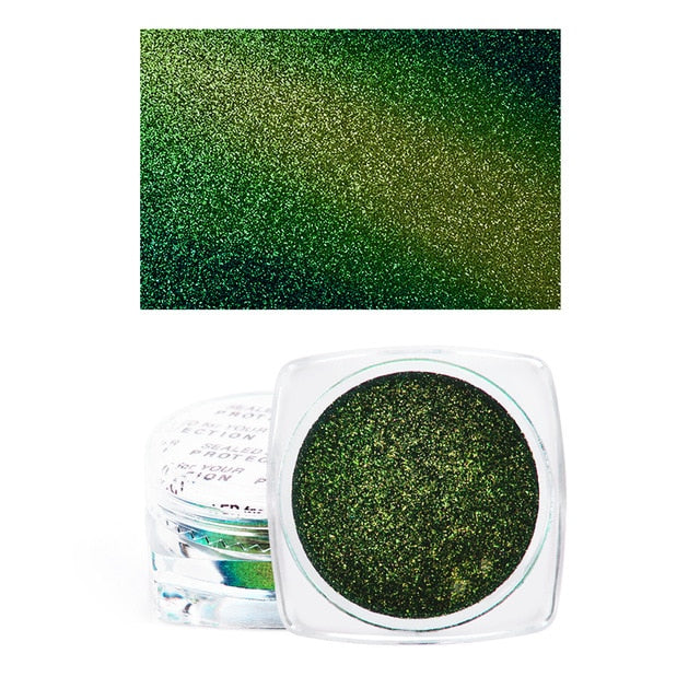 1 Box Chameleon Eyeshadow Glitter Chrome Eyeshadow Palette Powder Pigment Shiny Metallic Loose Eye Shadow Makeup Waterproof