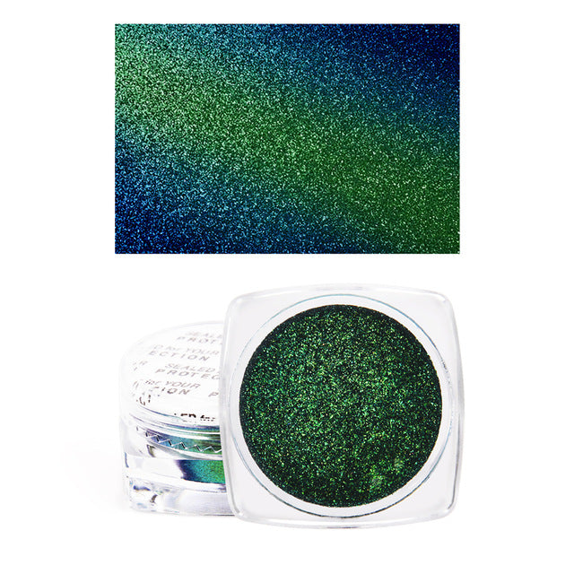 1 Box Chameleon Eyeshadow Glitter Chrome Eyeshadow Palette Powder Pigment Shiny Metallic Loose Eye Shadow Makeup Waterproof