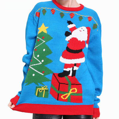 New Year Christmas Sweater Women Winter Knit Sweater Female Warm Pullover Cotton Jumper Pullover Christmas Sweater Women 20Color