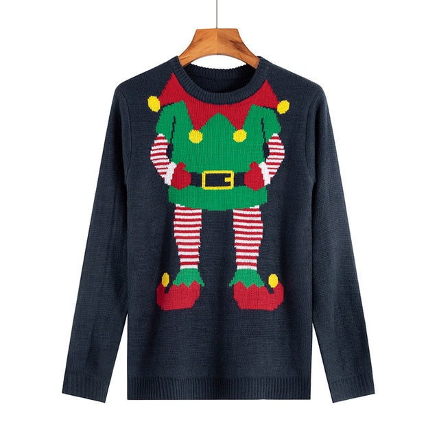 New Year Christmas Sweater Women Winter Knit Sweater Female Warm Pullover Cotton Jumper Pullover Christmas Sweater Women 20Color
