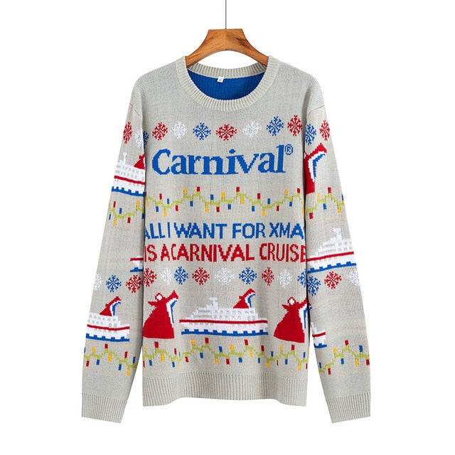 New Year Christmas Sweater Women Winter Knit Sweater Female Warm Pullover Cotton Jumper Pullover Christmas Sweater Women 20Color