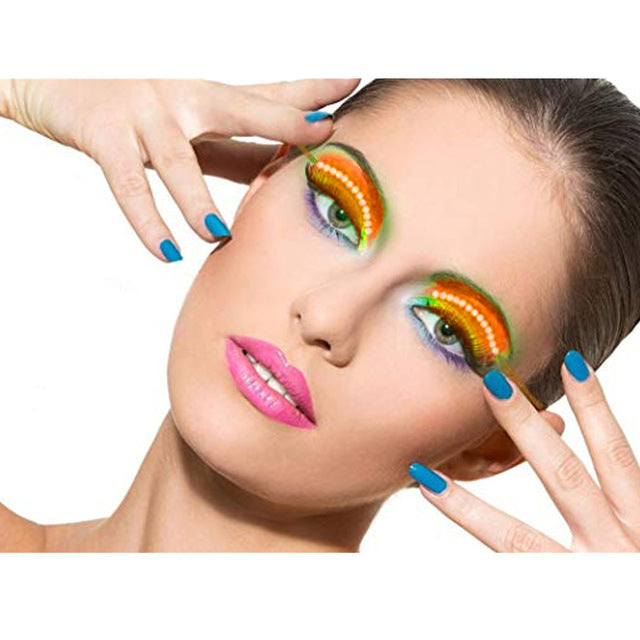 Top Luxury Best Hot Sale LED Eye Lashes Light Halloween Christmas Party Pub Bar Cosplay Props Gift NShopping