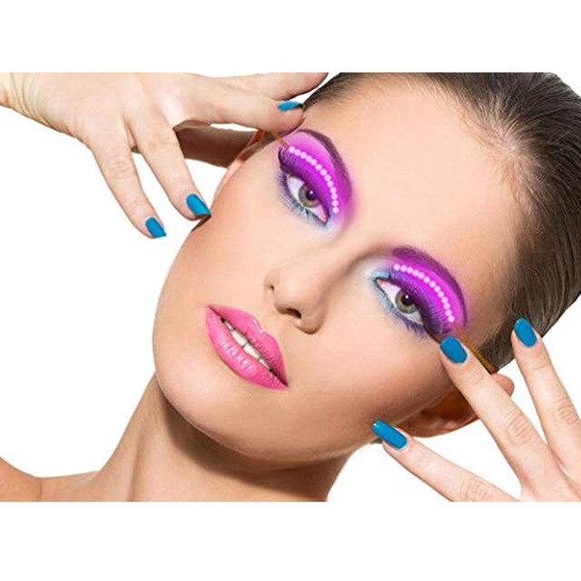 Top Luxury Best Hot Sale LED Eye Lashes Light Halloween Christmas Party Pub Bar Cosplay Props Gift NShopping