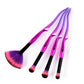 Purple Red Hair Makeup Brushes Set Fork Design Foundation Powder Eyeshadow Make Up Fan Brush Eyes Contour Blending Cosmetic Tool