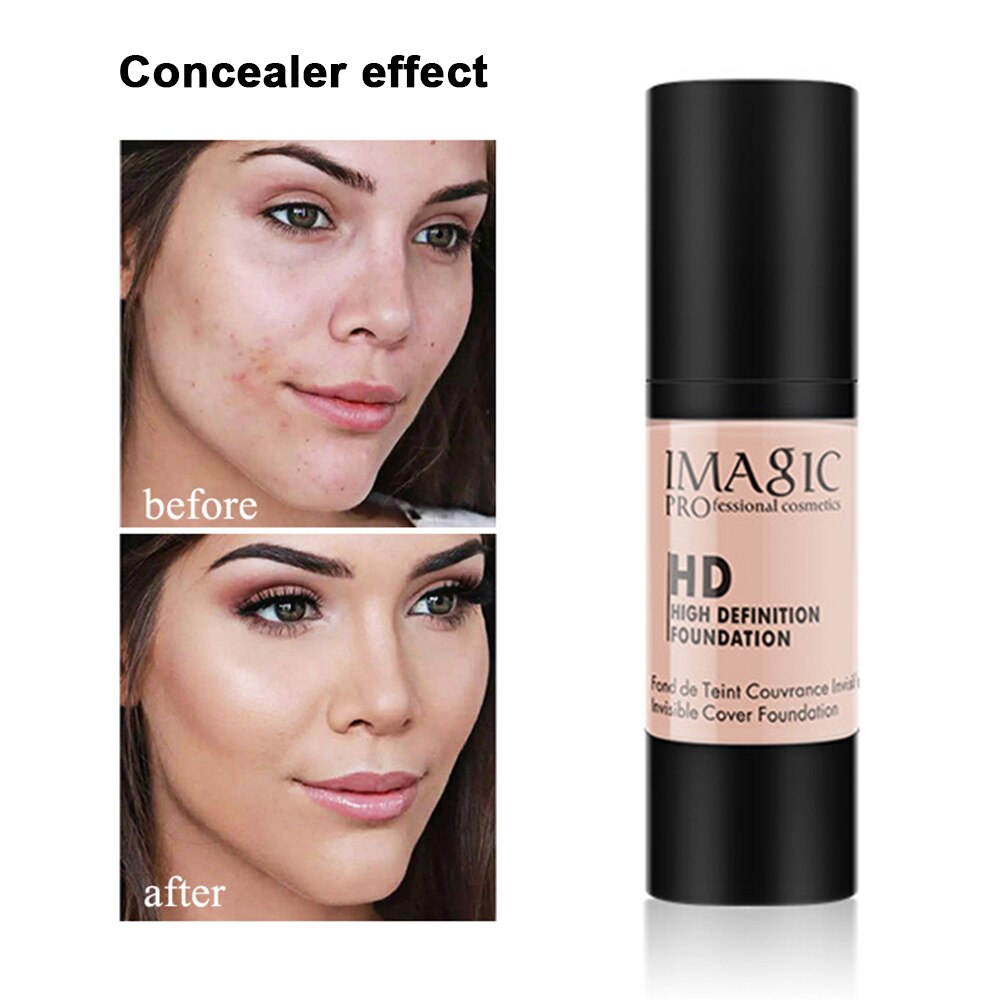 IMAGIC Liquid Concealer Makeup Cover Flaw Cream Brightening Face Oil-control Long Lasting Waterproof Makeup Base Cosmetics TSLM2