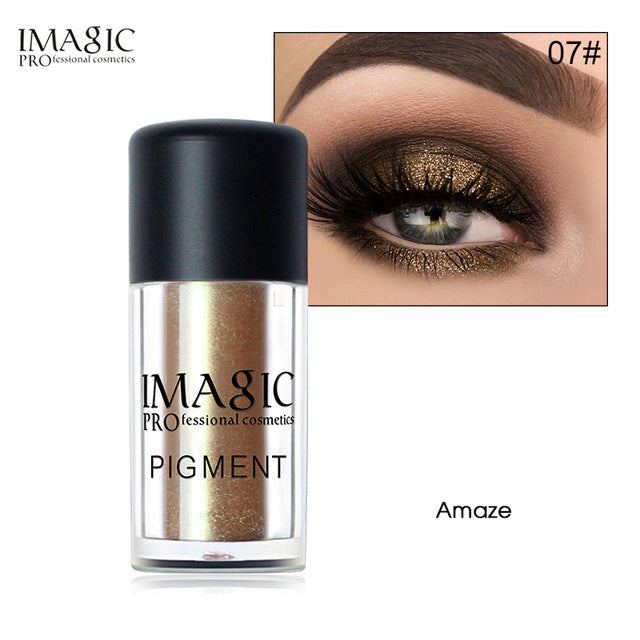 IMAGIC Glitter Eyeshadow Loose Pigment Shadows Eye Mineral Powder Metallic discoloration Loose Glitter Eyeshadow Makeup