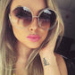 Lunette de soleil oversized, effet miroir Retro JIASTYLE