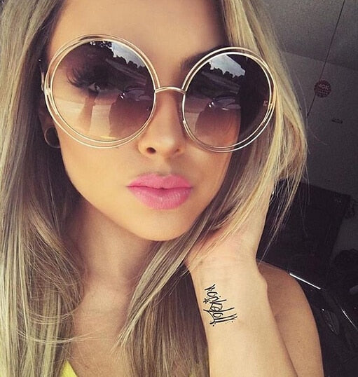 Lunette de soleil oversized, effet miroir Retro JIASTYLE