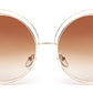 Lunette de soleil oversized, effet miroir Retro JIASTYLE