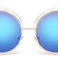 Lunette de soleil oversized, effet miroir Retro JIASTYLE