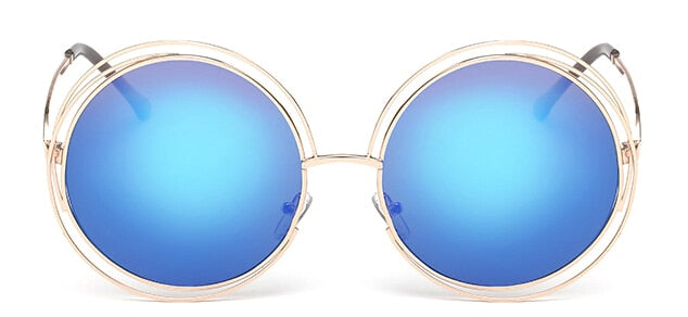 Lunette de soleil oversized, effet miroir Retro JIASTYLE