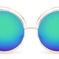 Lunette de soleil oversized, effet miroir Retro JIASTYLE