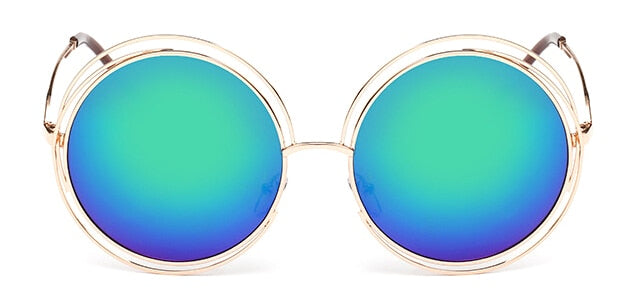 Lunette de soleil oversized, effet miroir Retro JIASTYLE