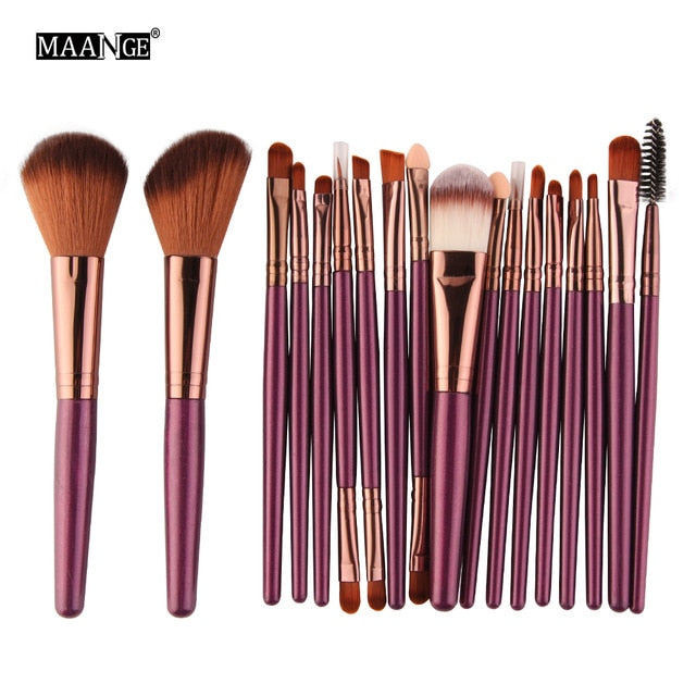 Pinceaux de maquillage set de 6, 15 ou 18 pièces