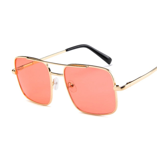 New Oversized Square Sunglasses Women Luxury Brand Designer Frame Transparent Gradient Sun Glasses Female Oculos De Sol Feminino