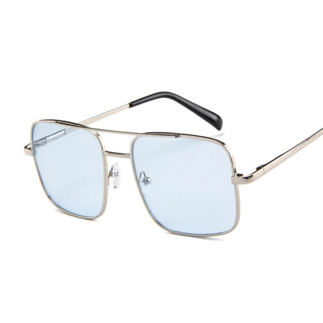 New Oversized Square Sunglasses Women Luxury Brand Designer Frame Transparent Gradient Sun Glasses Female Oculos De Sol Feminino