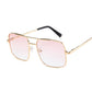 New Oversized Square Sunglasses Women Luxury Brand Designer Frame Transparent Gradient Sun Glasses Female Oculos De Sol Feminino