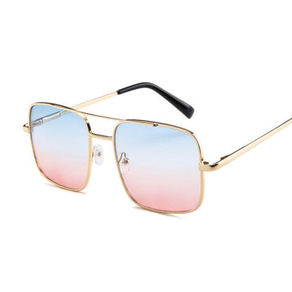 New Oversized Square Sunglasses Women Luxury Brand Designer Frame Transparent Gradient Sun Glasses Female Oculos De Sol Feminino
