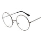 Fashion Vintage Retro Metal Frame Clear Lens Glasses Nerd Geek Eyewear Eyeglasses Black Oversized Round Circle Eye Glasses