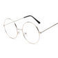 Fashion Vintage Retro Metal Frame Clear Lens Glasses Nerd Geek Eyewear Eyeglasses Black Oversized Round Circle Eye Glasses