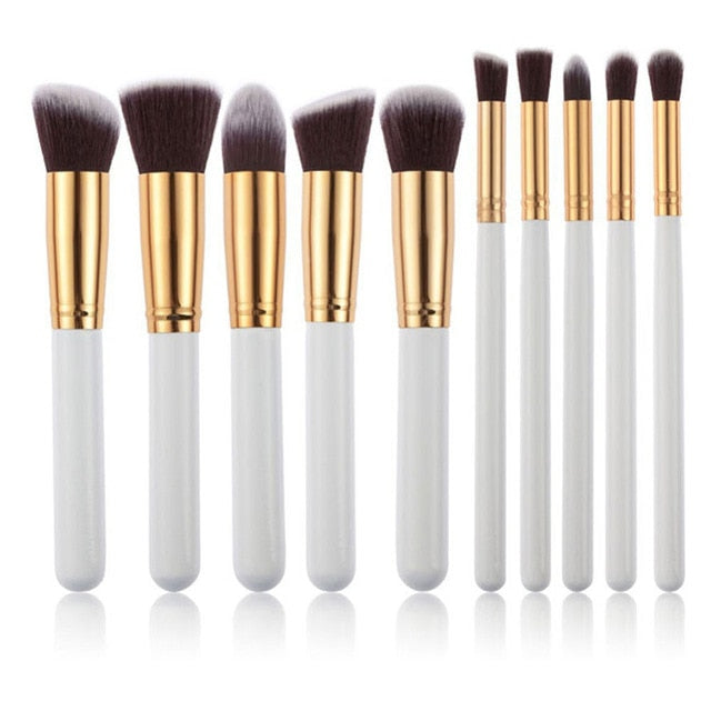 Set de 10 pinceaux de maquillage professionnel