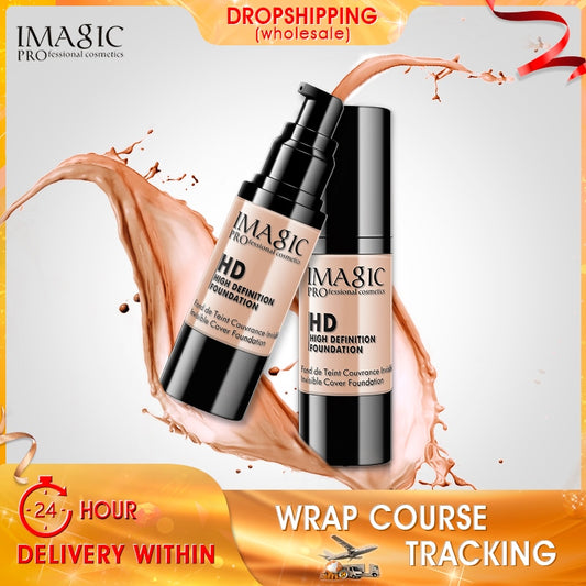 IMAGIC HD Bright Liquid Foundation Face Makeup base maquiagem fond de teint moisturizer cream skin care full size 6 colors 30ml